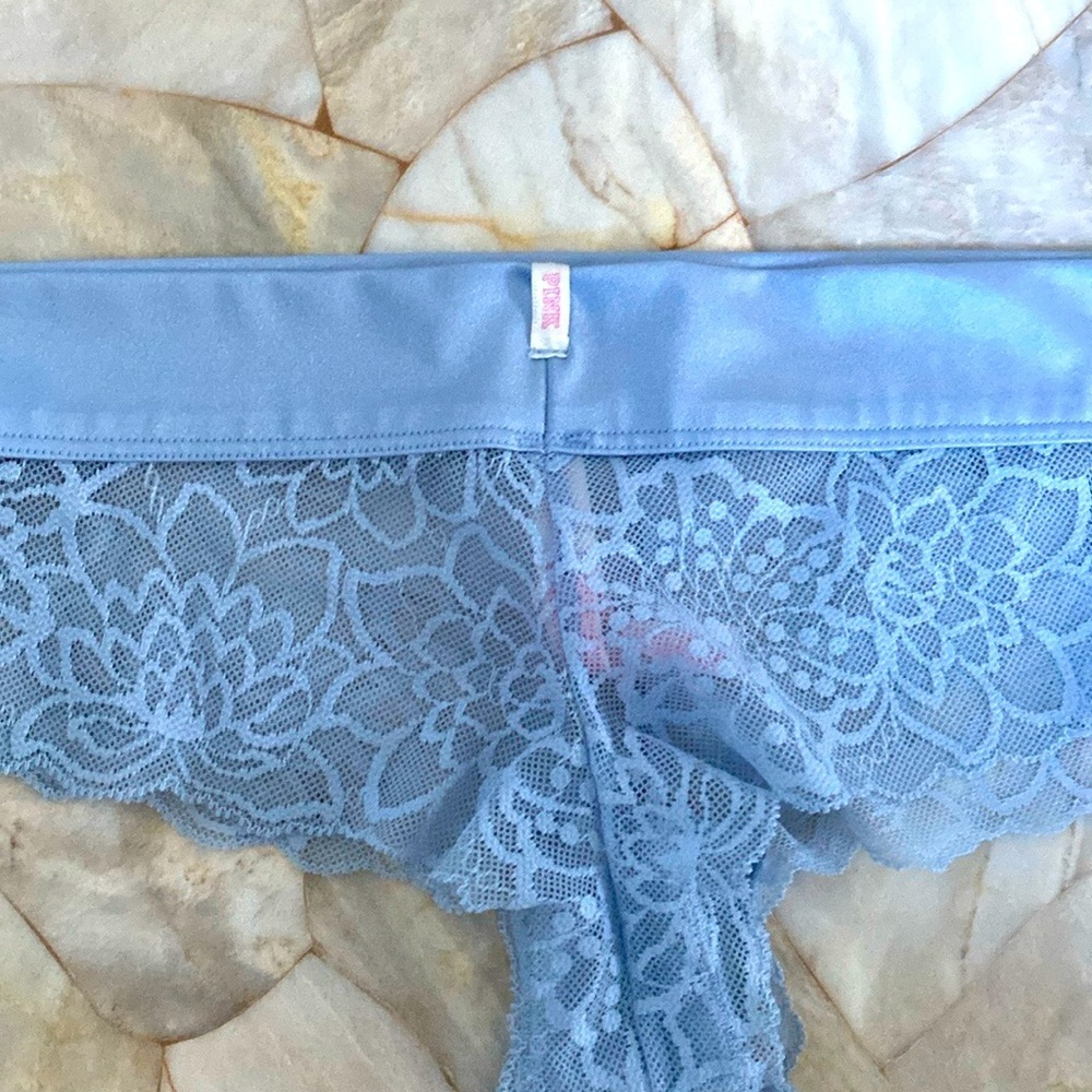 VS Pink‎ Logo Waist Cheeky Panty Lacie Lace Small